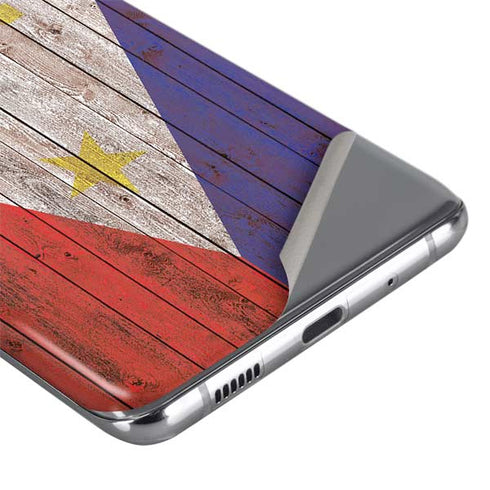 Philippines Flag Dark Wood Galaxy S20 Plus Skin